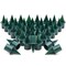 40 Pack Green Plastic Candle Holder Stakes - 1 inch Picks for Floral Arrangements, Wedding Table Centerpiece Decoration